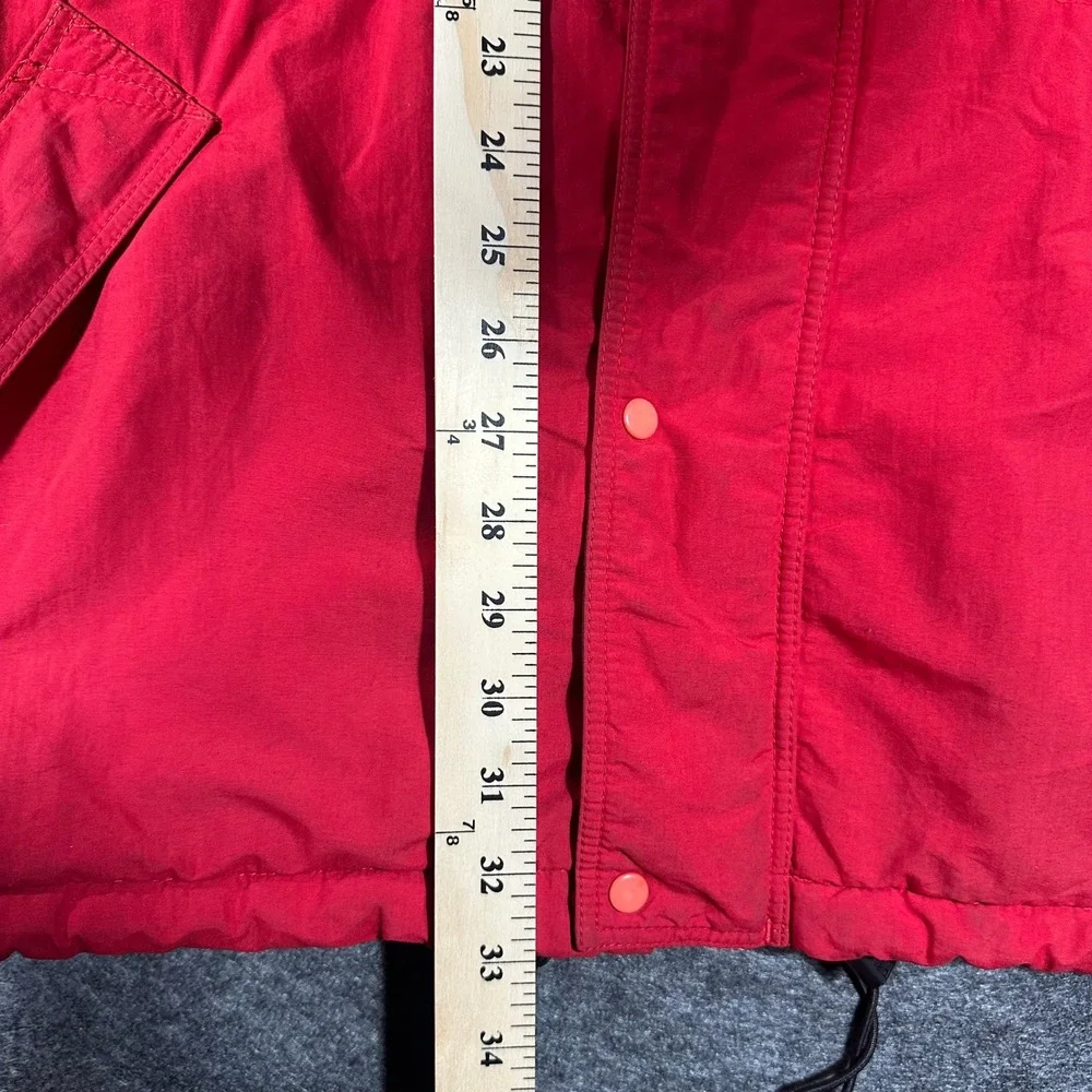 Patagonia Red Hooded Ski‎ Jacket Large Men's Winter Coat *Broken Zipper